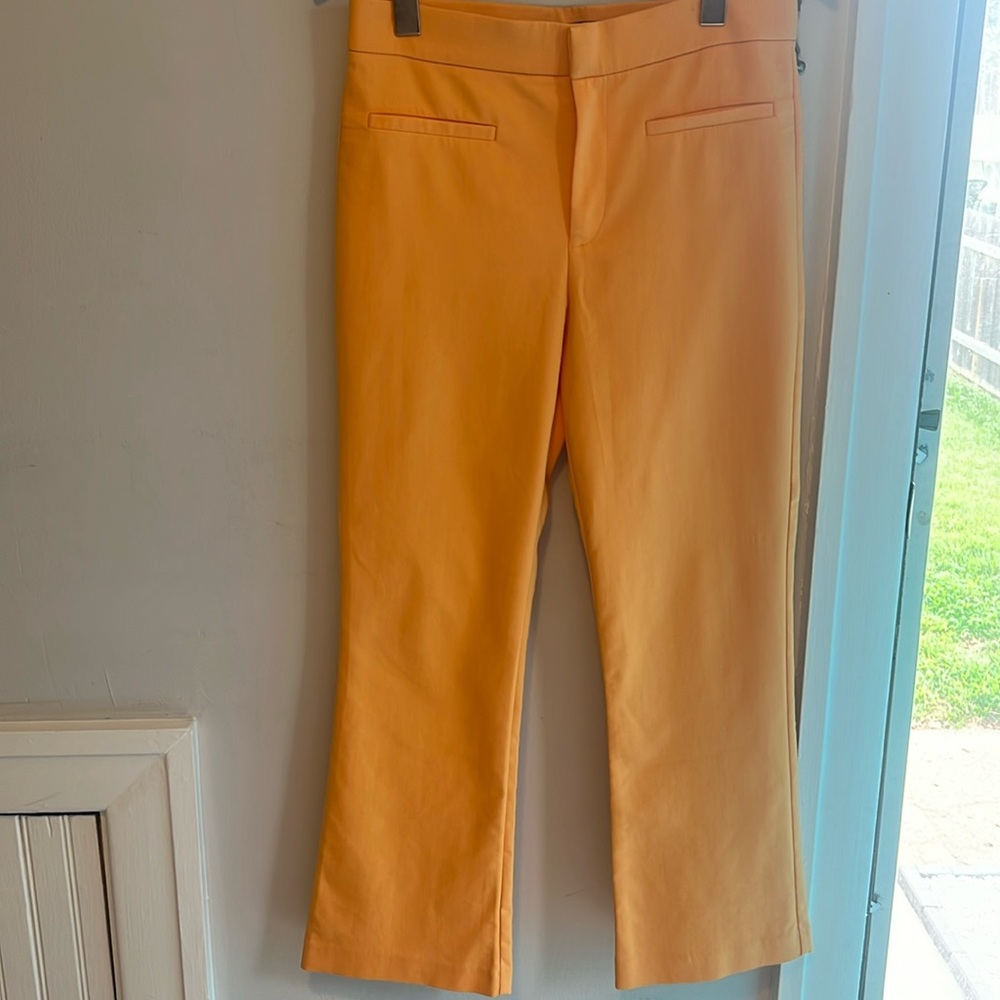 Zara Mustard Yellow Straight-Leg Pants